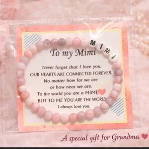 🚨 5 for 25 🚨 NEW “Mimi” Beaded Bracelet Gift | Pink Stone Stretch Bracelet